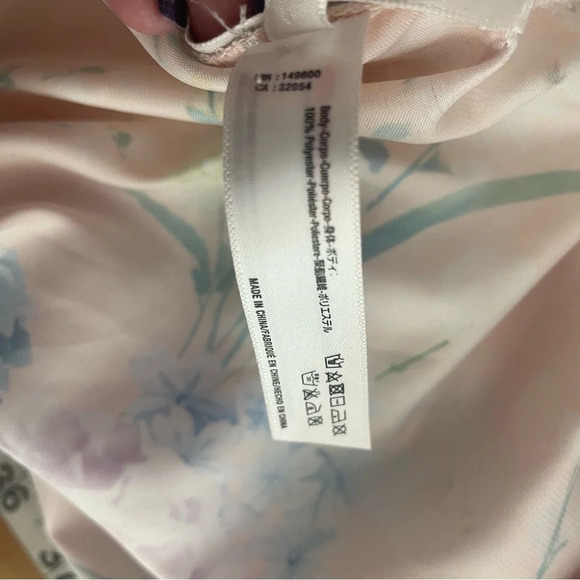 Flora Nikrooz pastel floral kimono satin robe women’s M/L bridal hydrangea print - Picture 9 of 10